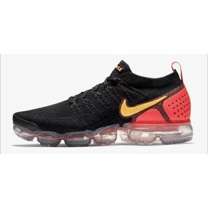 NIKE Air VaporMax 2 "Black Laser Orange" Running Shoes Size 6.5